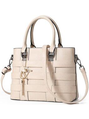 PU Leather Women's Top-Handle Handbag with Shoulder Strap